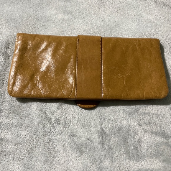 Hobo International Large Tan Distressed Fold Over Clutch Purse See Photos - Picture 5 of 13